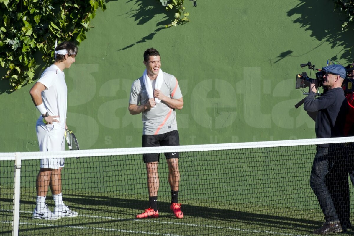 VIDEO & FOTO / Ce meci nebun de tenis-fotbal: Rafael Nadal - Cristiano Ronaldo!
