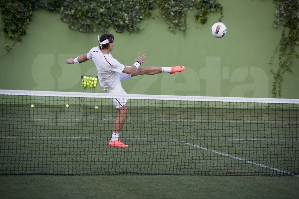 VIDEO & FOTO / Ce meci nebun de tenis-fotbal: Rafael Nadal - Cristiano Ronaldo!