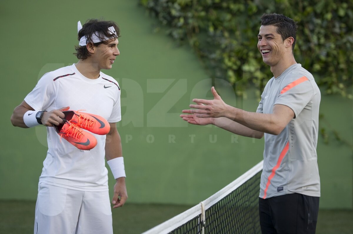 VIDEO & FOTO / Ce meci nebun de tenis-fotbal: Rafael Nadal - Cristiano Ronaldo!