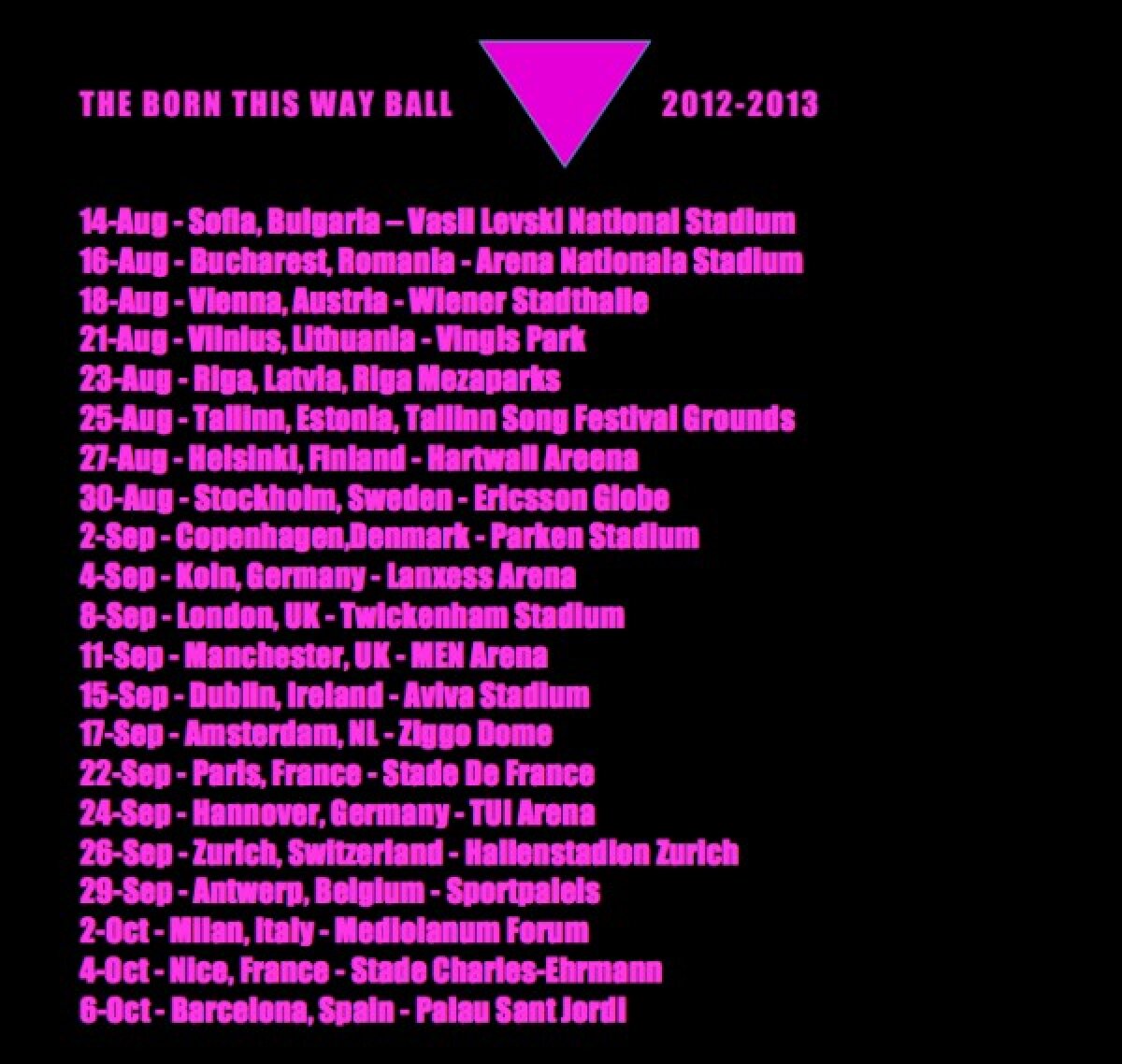 Pe 16 august 2012, excentrica Lady Gaga va concerta la Bucureşti, pe Naţional Arena