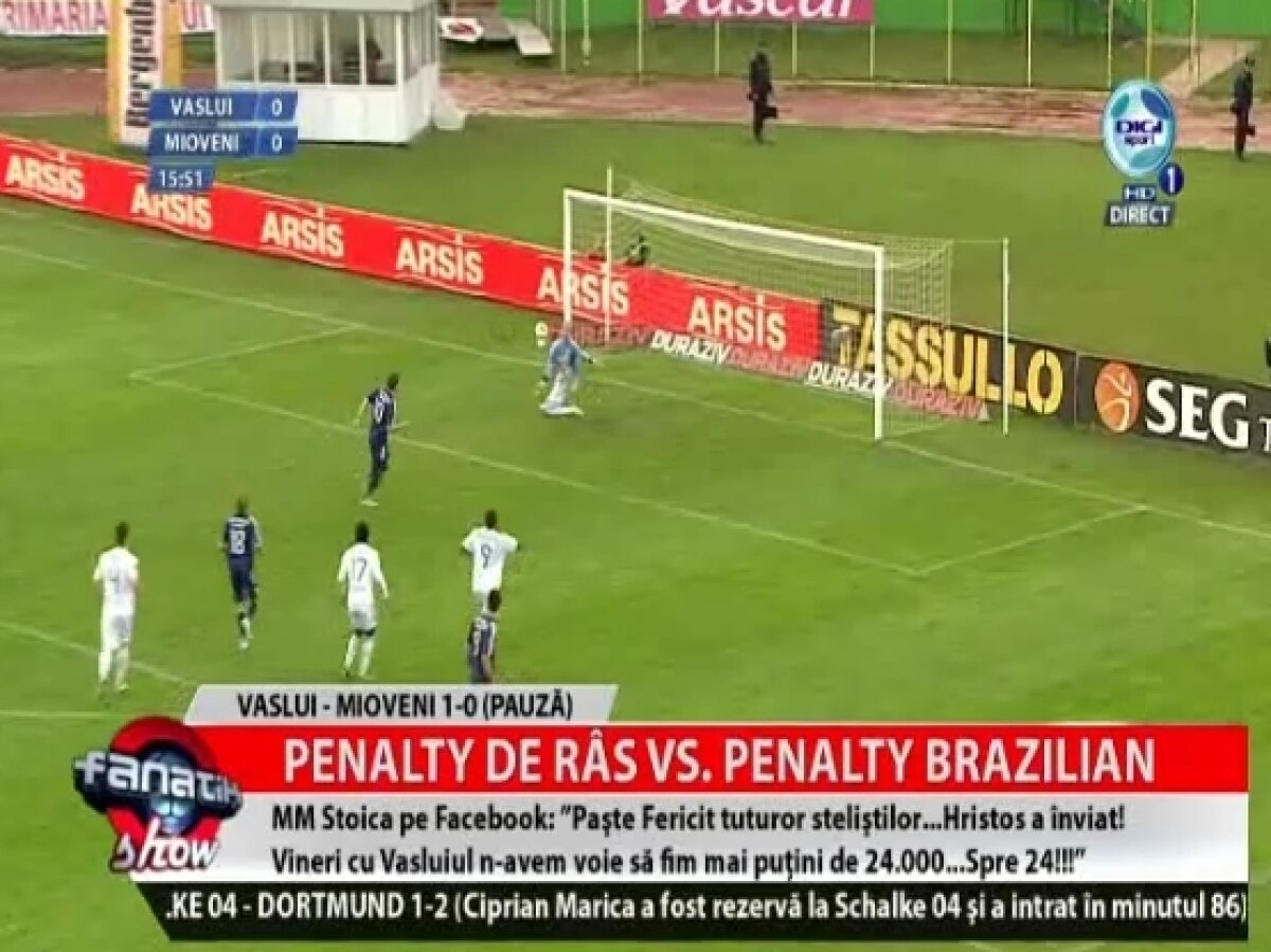 Claudiu Ionescu a căzut de pe "scăriţă" :D A executat penibil un penalty şi a fost scos imediat de pe teren