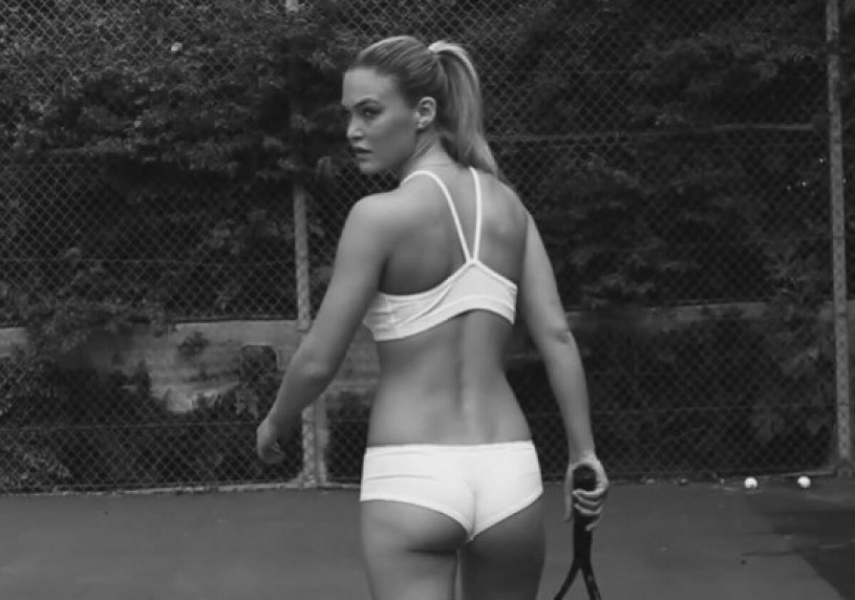 FOTO şi VIDEO » Surpriză! Bar Refaeli, o apariţie provocatoare în lumea tenisului