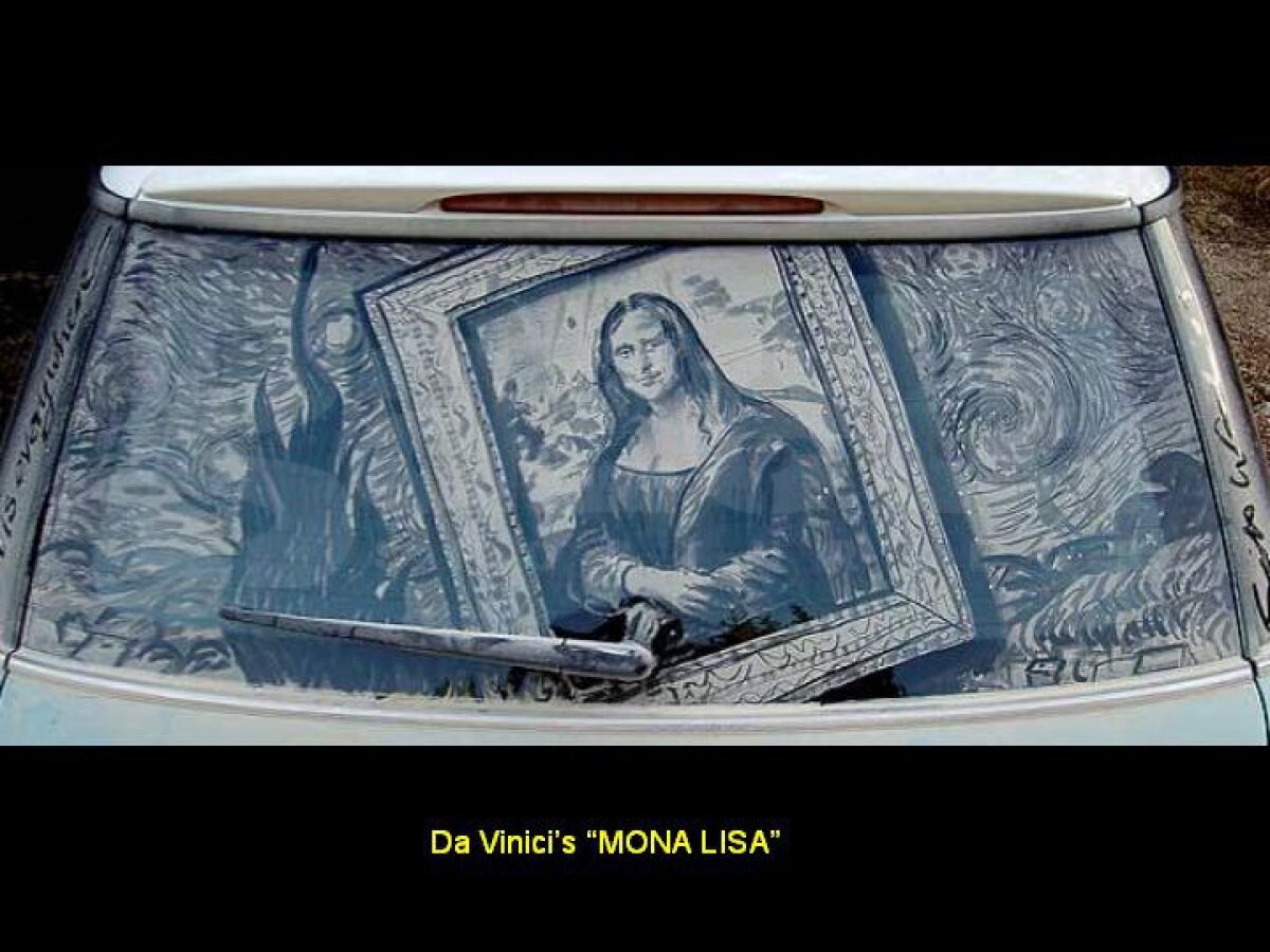 SUPERFOTO Praful de pe maşini, transformat în opere de artă!