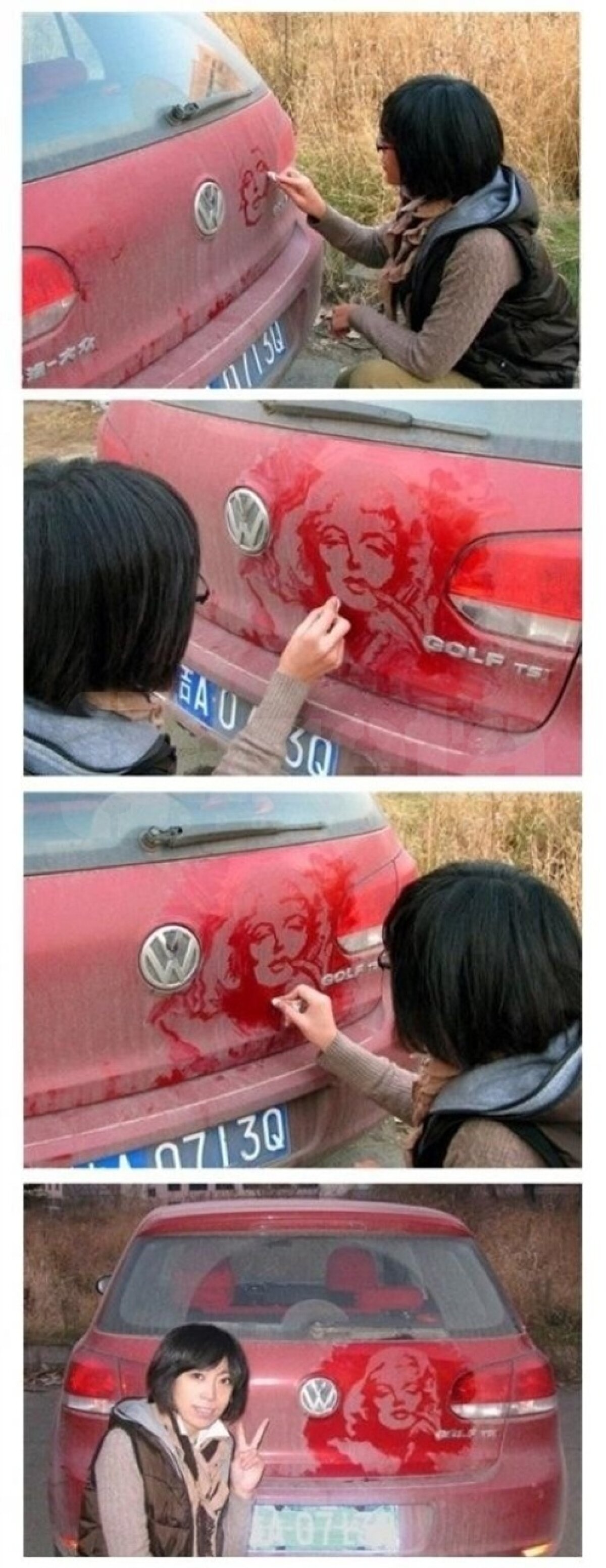 SUPERFOTO Praful de pe maşini, transformat în opere de artă!