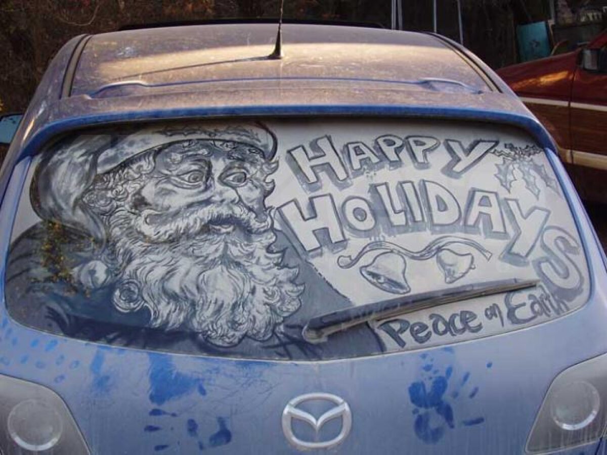 SUPERFOTO Praful de pe maşini, transformat în opere de artă!