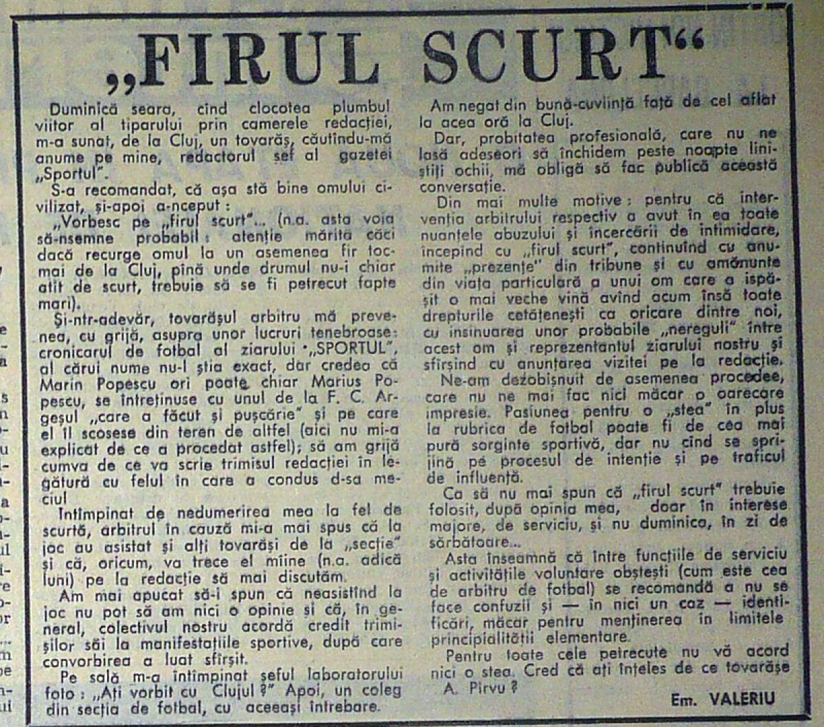 A revoluţionat presa sportivă » Emanuel Valeriu, decedat la 87 de ani, a schimbat curajos faţa ziarului "Sportul"