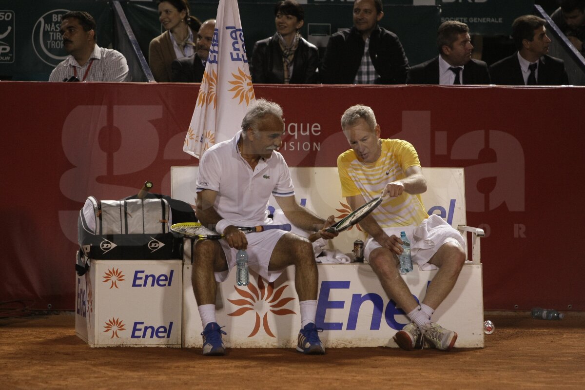 Stele pe zgură » McEnroe, Bahrami, Năstase şi Pavel au oferit un spectacol grandios la Arenele BNR