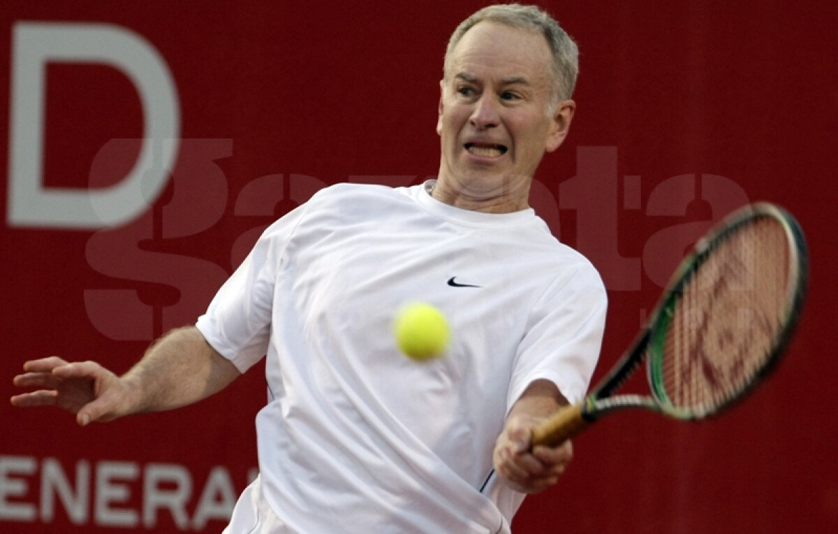 GALERIE FOTO Scîntei pe zgură » McEnroe, Năstase, Pavel şi Bahrami i-au distrat pe cei 4.000 de spectatori, la Arenele BNR