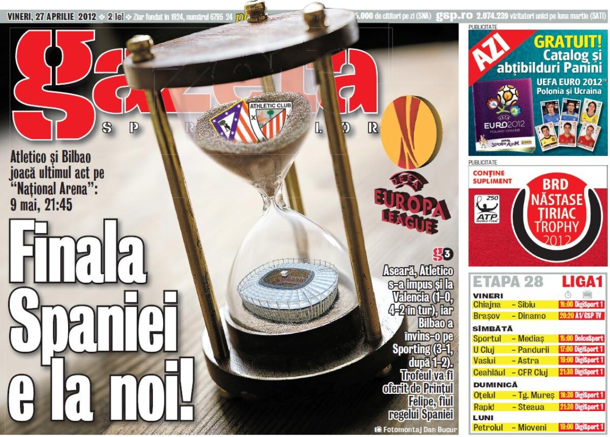 VIDEO Finala Spaniei e la noi! » Atletico şi Bilbao îşi vor disputa trofeul Europa League pe Naţional Arena
