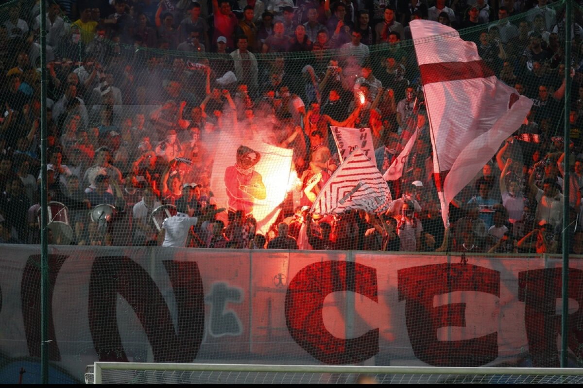 FOTO Giuleştiul în flăcări » Fanii rapidişti au creat o atmosferă de senzaţie