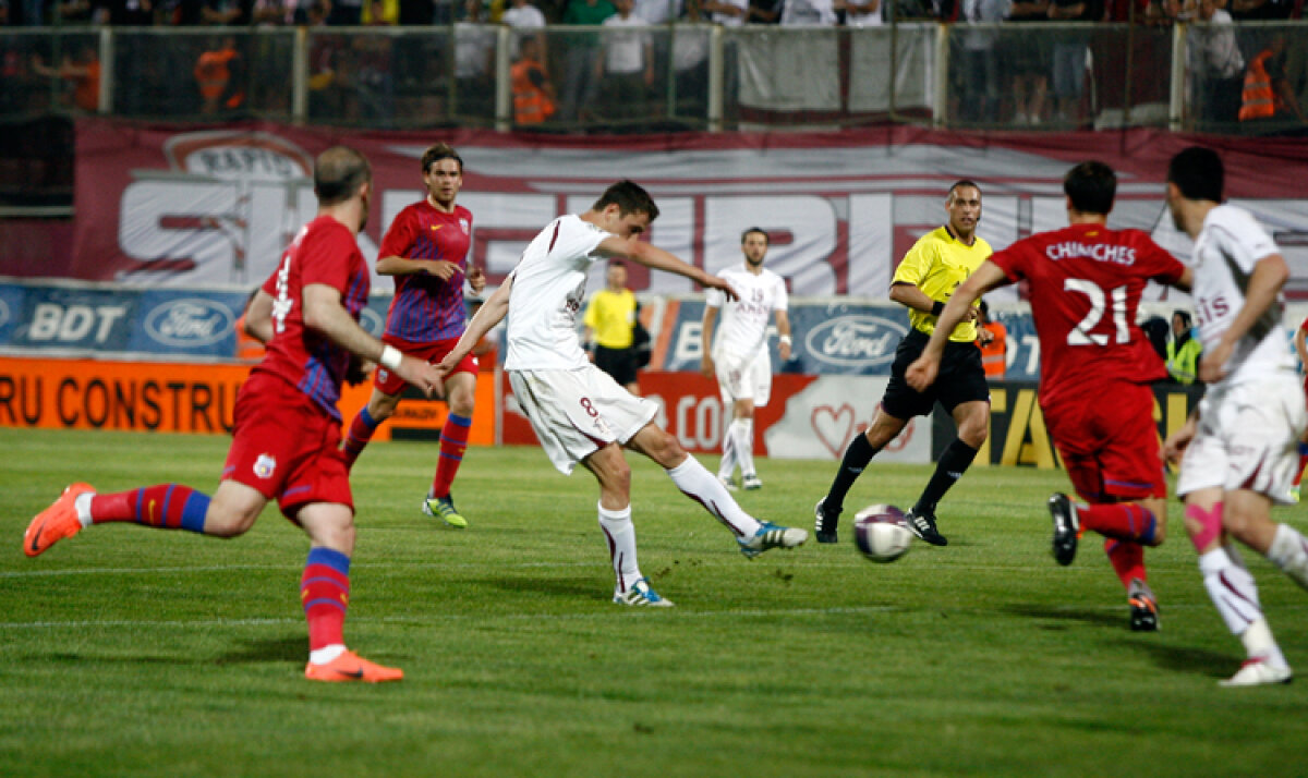 VIDEO Ce plictiseală! » Rapid şi Steaua au remizat în Giuleşti (1-1) şi rămîn în lupta pentru titlu