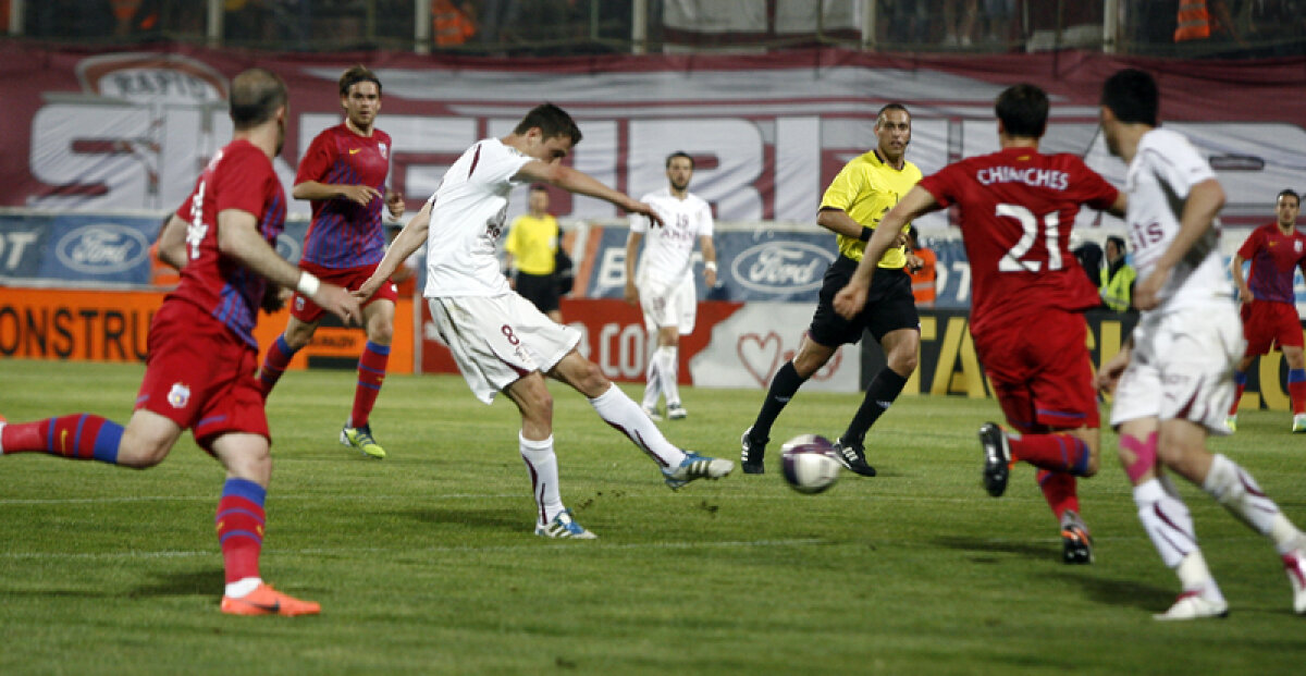 VIDEO Remiză chioară pentru inamici » Rapid şi Steaua au terminat la egalitate, scor 1-1