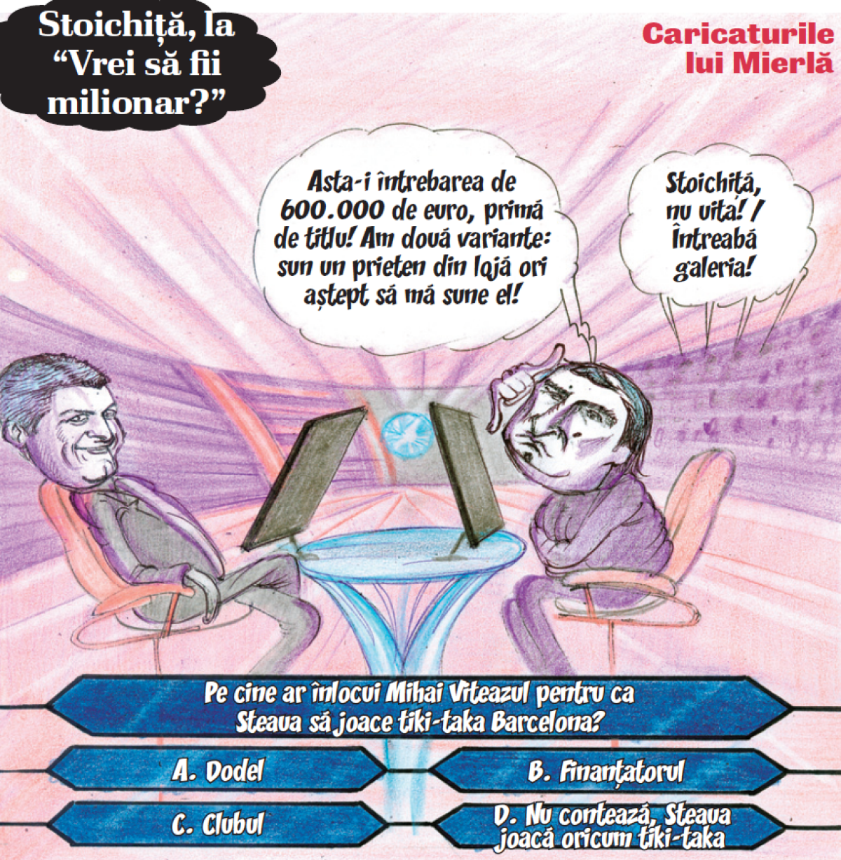 Stoichiţă la "Vrei să fii milionar?" » Caricatura zilei pe GSP