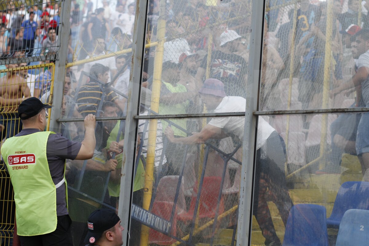 FOTO Suporterii Stelei şi ai Petrolului au fost aproape de bătaie în peluză