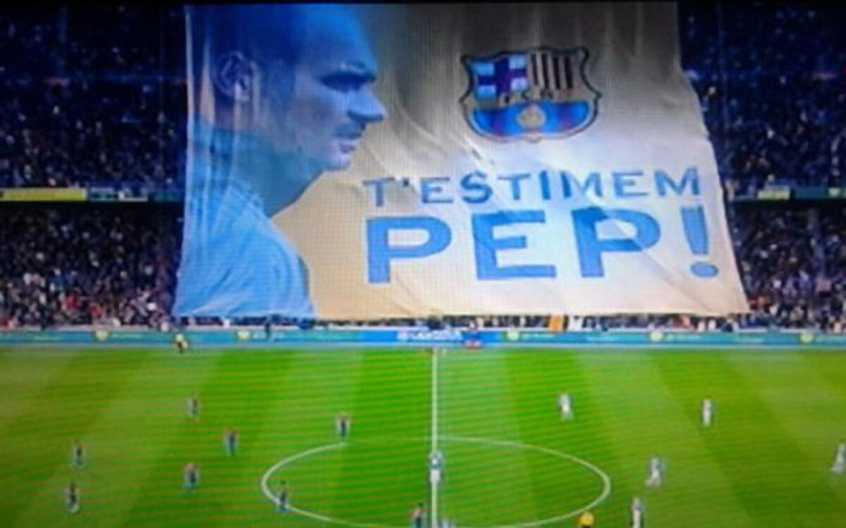 VIDEO şi FOTO ”Camp Nou” s-a despărţit de Guardiola: ”Te iubim, Pep!”