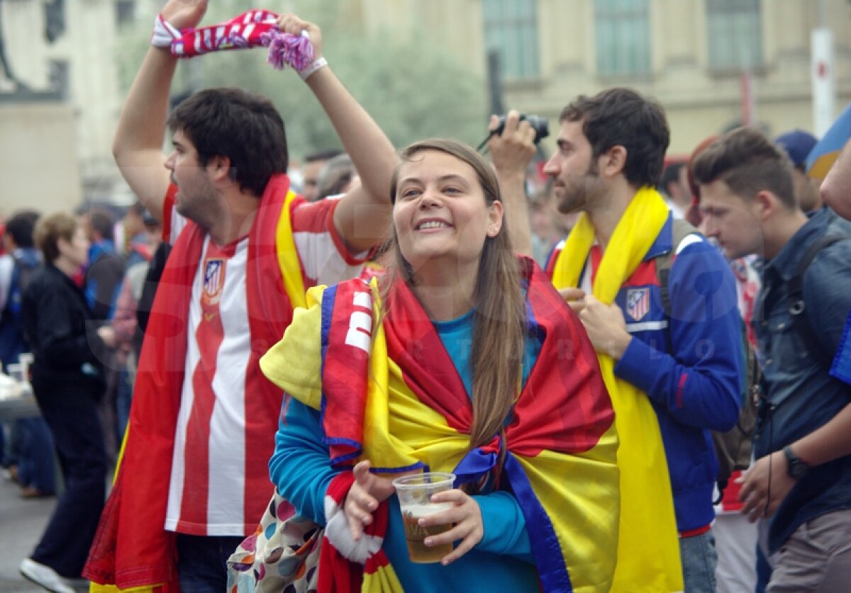 GALERIE FOTO Spanioli fericiţi la Bucureşti! » Fanii lui Atletico şi Bilbao au făcut atmosferă în centrul capitalei