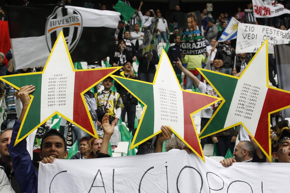 FOTO Juventus şi-a primit medaliile de campioană! Del Piero, la ultimul meci în tricoul bianconero