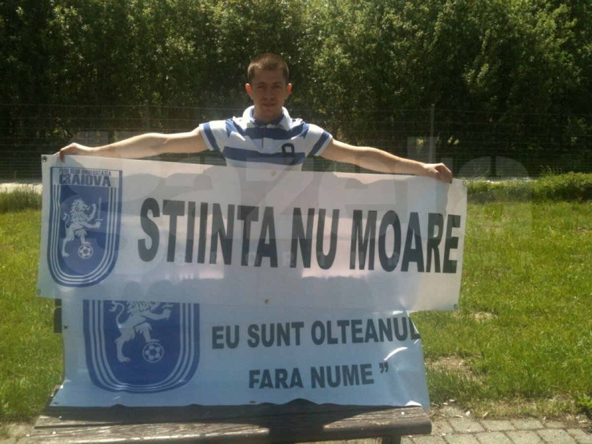 Fanii Universităţii nu renunţă la proteste » Mesajele unui suporter craiovean la finala Ligii Campionilor
