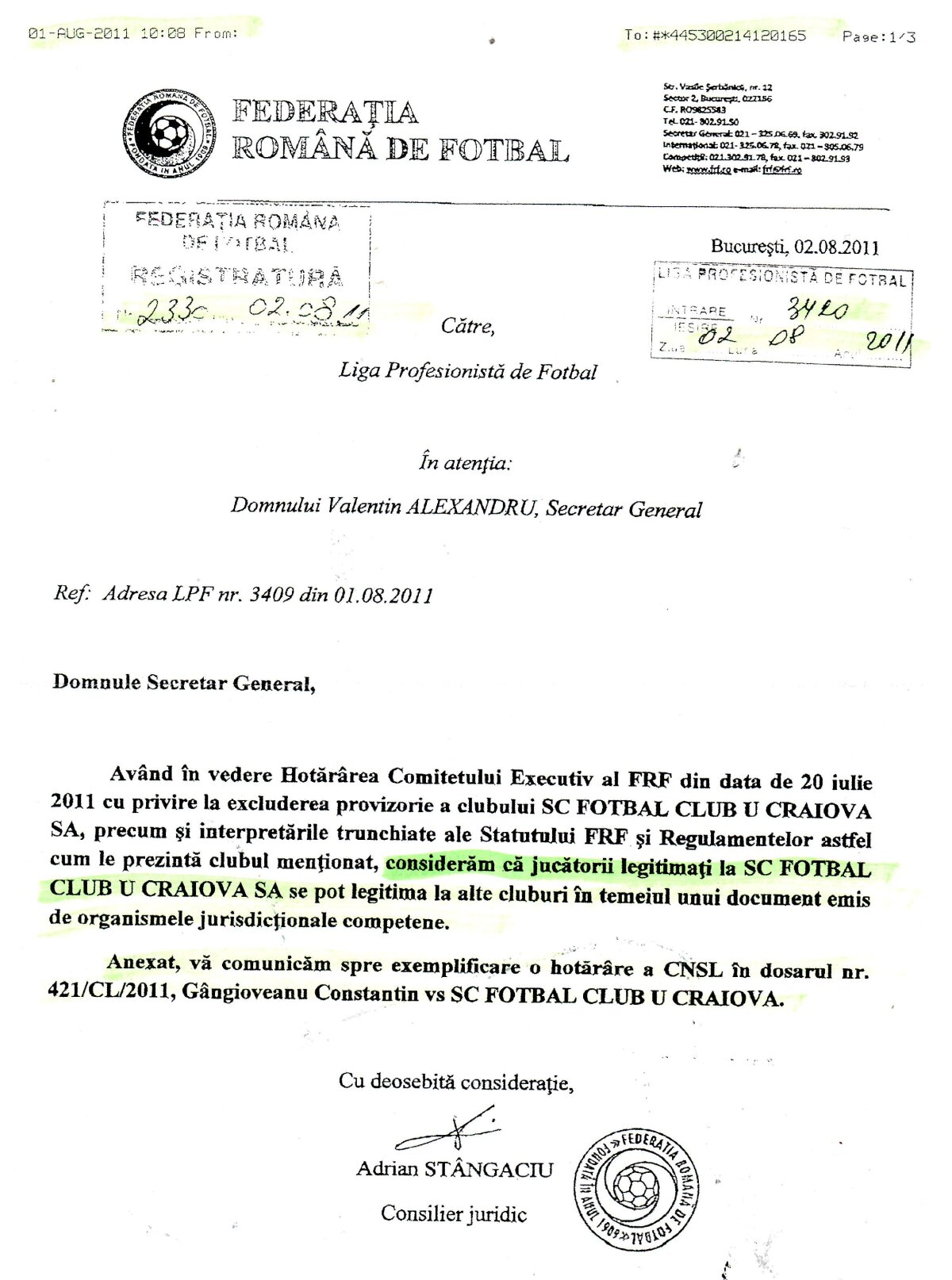 Mititelu acuză FRF şi LPF : "Acum vă prezint documentele reale. Avem două Federaţii şi două Ligi!"