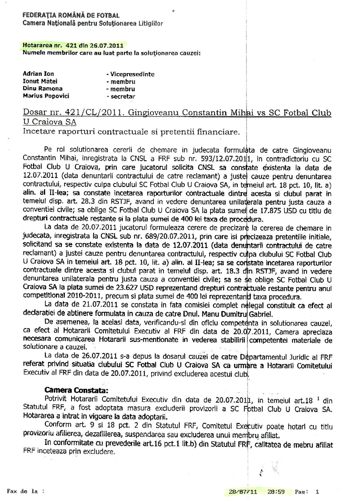 Mititelu acuză FRF şi LPF : "Acum vă prezint documentele reale. Avem două Federaţii şi două Ligi!"