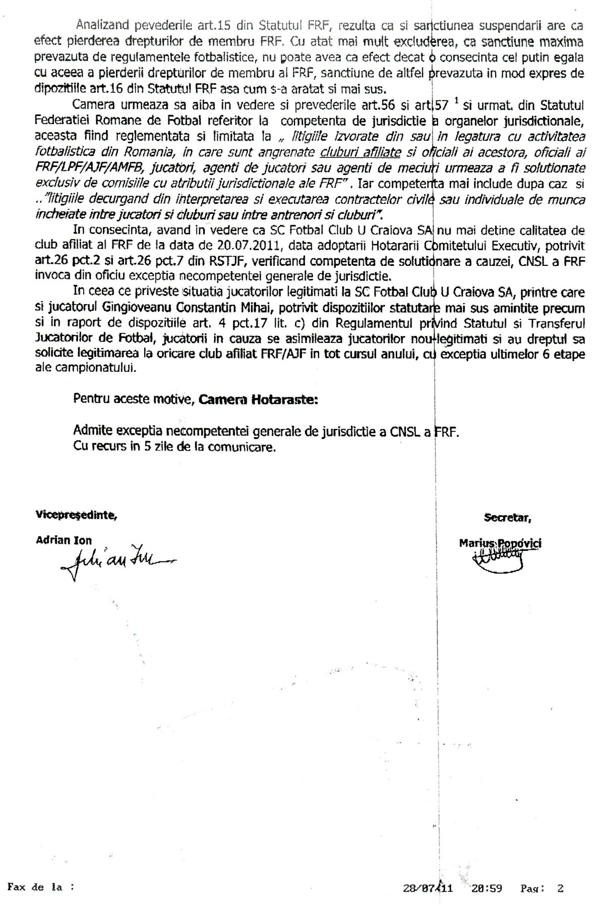 Mititelu acuză FRF şi LPF : "Acum vă prezint documentele reale. Avem două Federaţii şi două Ligi!"
