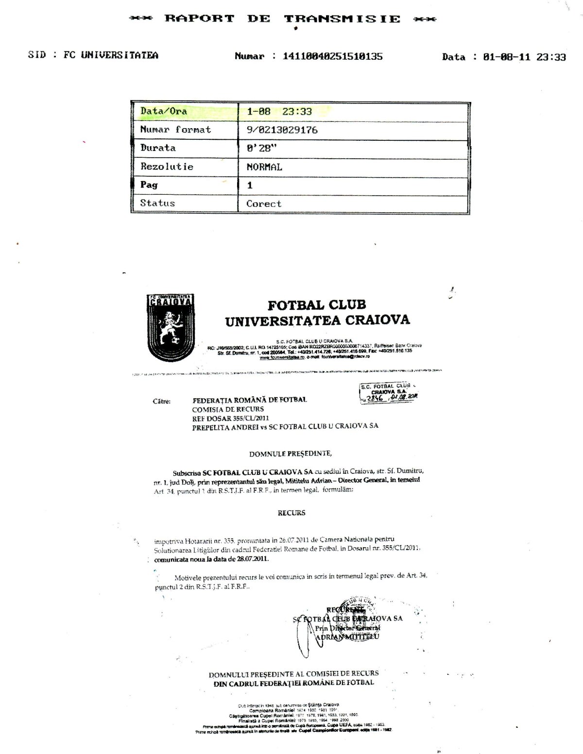 Mititelu acuză FRF şi LPF : "Acum vă prezint documentele reale. Avem două Federaţii şi două Ligi!"