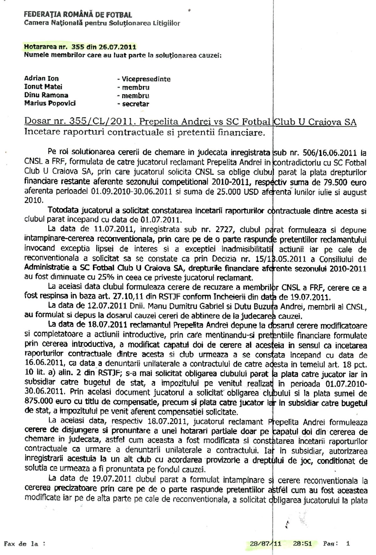 Mititelu acuză FRF şi LPF : "Acum vă prezint documentele reale. Avem două Federaţii şi două Ligi!"