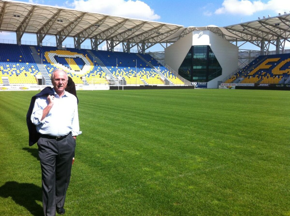FOTO Eriksson a fost azi la Ploieşti şi a vizitat stadionul "Ilie Oană"