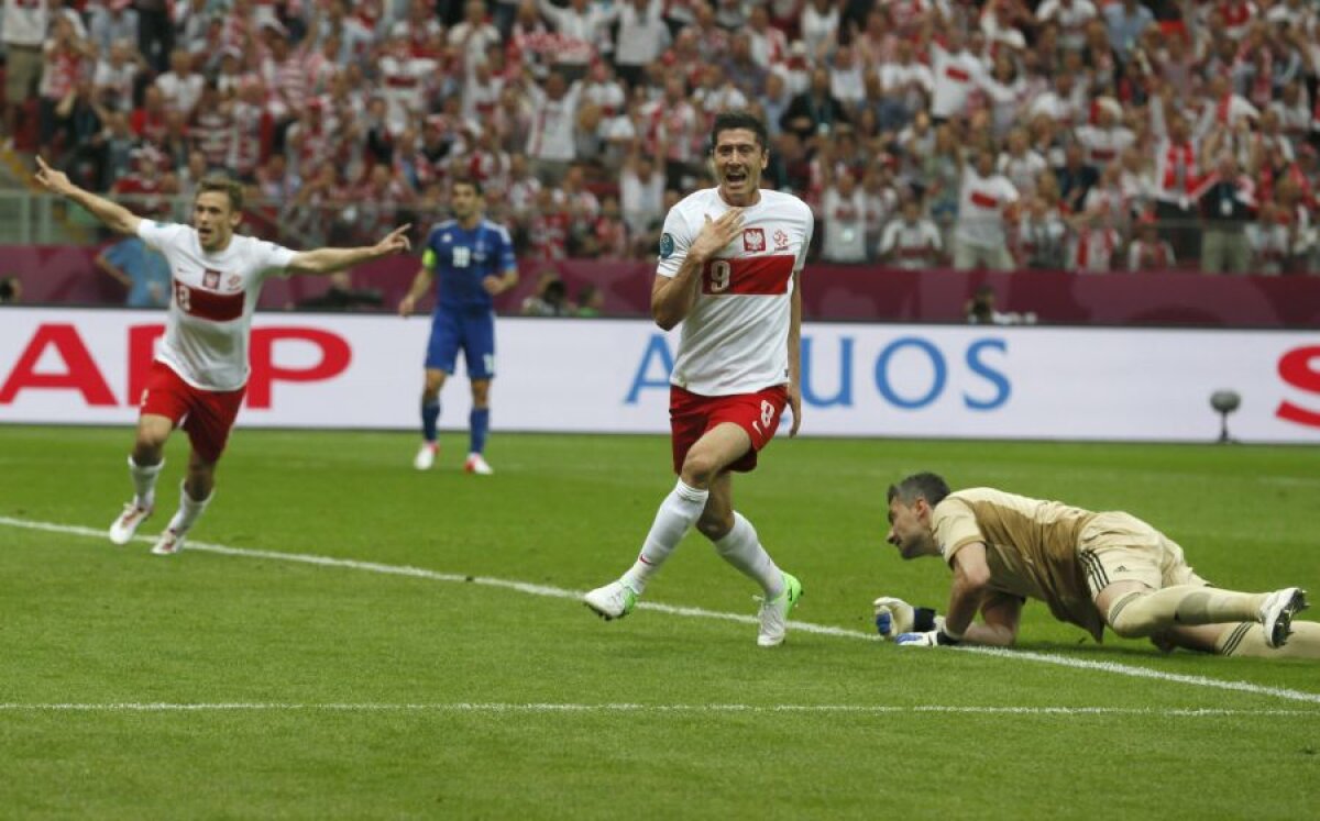 Thriller la debut » Polonia - Grecia 1-1, într-un meci cu două eliminări