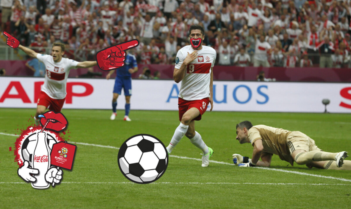 Thriller la debut » Polonia - Grecia 1-1, într-un meci cu două eliminări