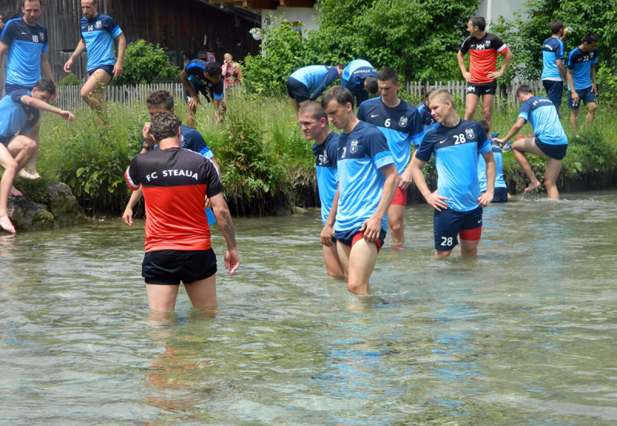 FOTO Refacere în pîrîu » Modalitate inedită de recuperare în cantonamentul Stelei
