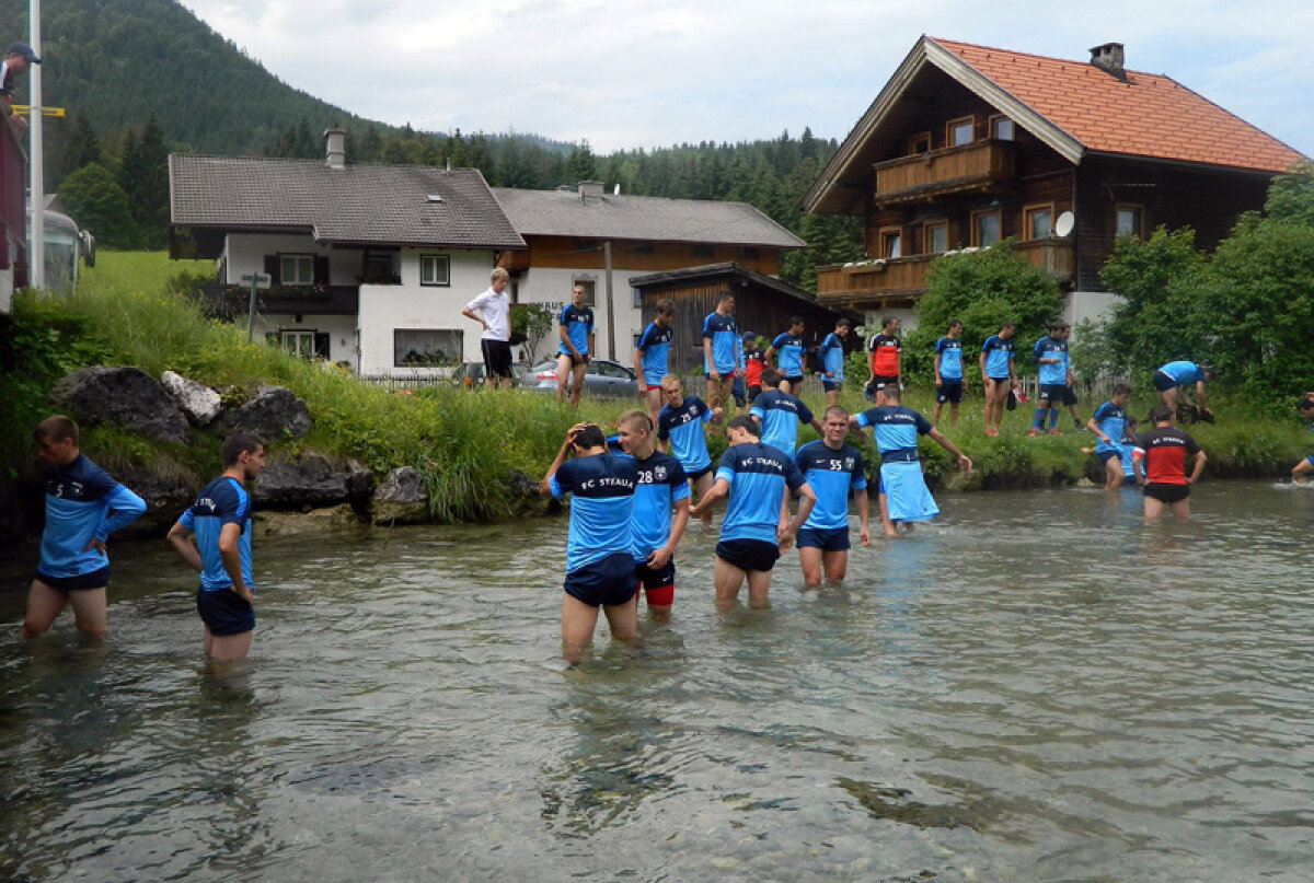 FOTO Refacere în pîrîu » Modalitate inedită de recuperare în cantonamentul Stelei