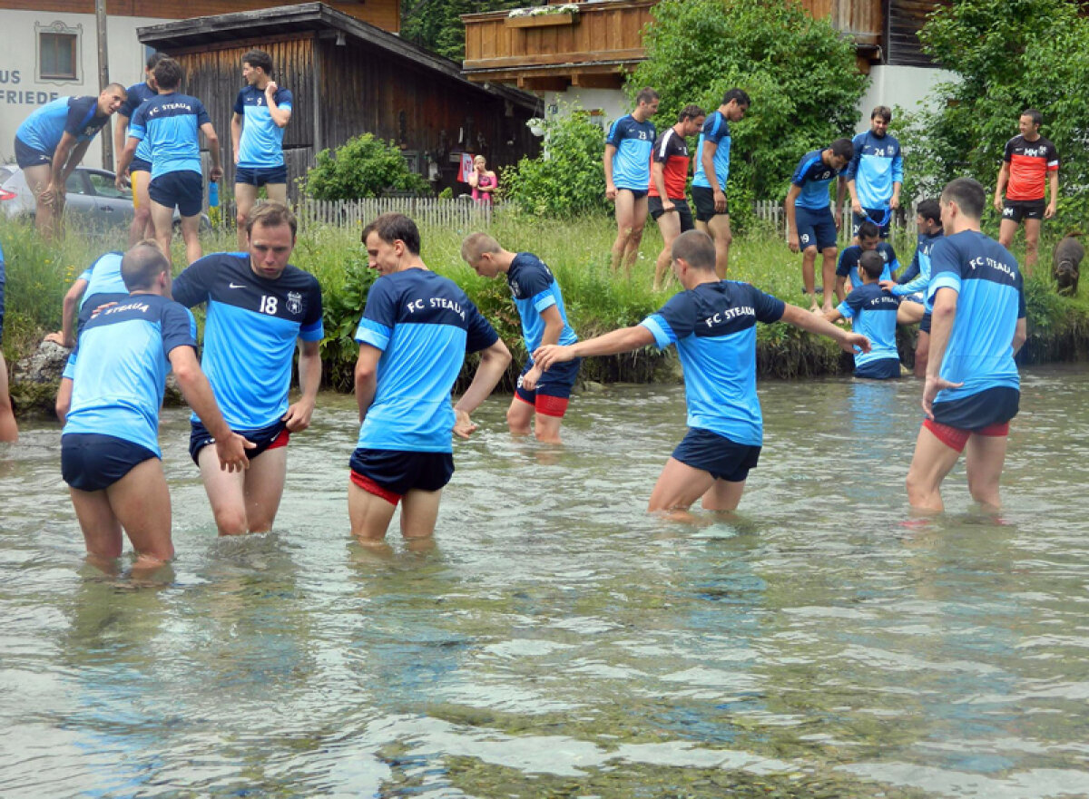 FOTO Refacere în pîrîu » Modalitate inedită de recuperare în cantonamentul Stelei