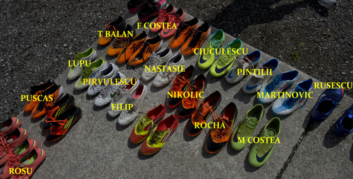 "Iubitele" din picioare » Cum îşi aleg fotbaliştii de la Steaua ghetele