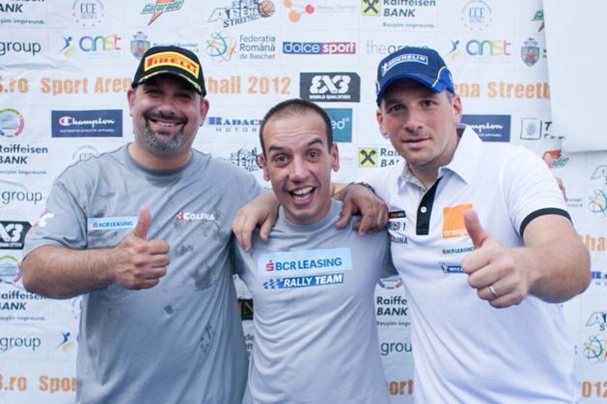 Piloţii au făcut raliu pe terenul de baschet!