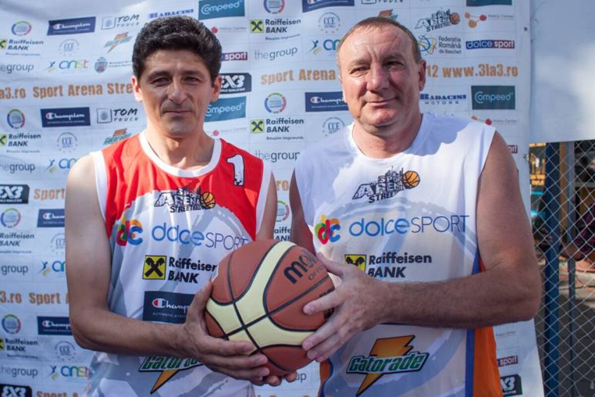 Miodrag Belodedici în duel cu Adrian Bumbescu la Sport Arena Streetball!