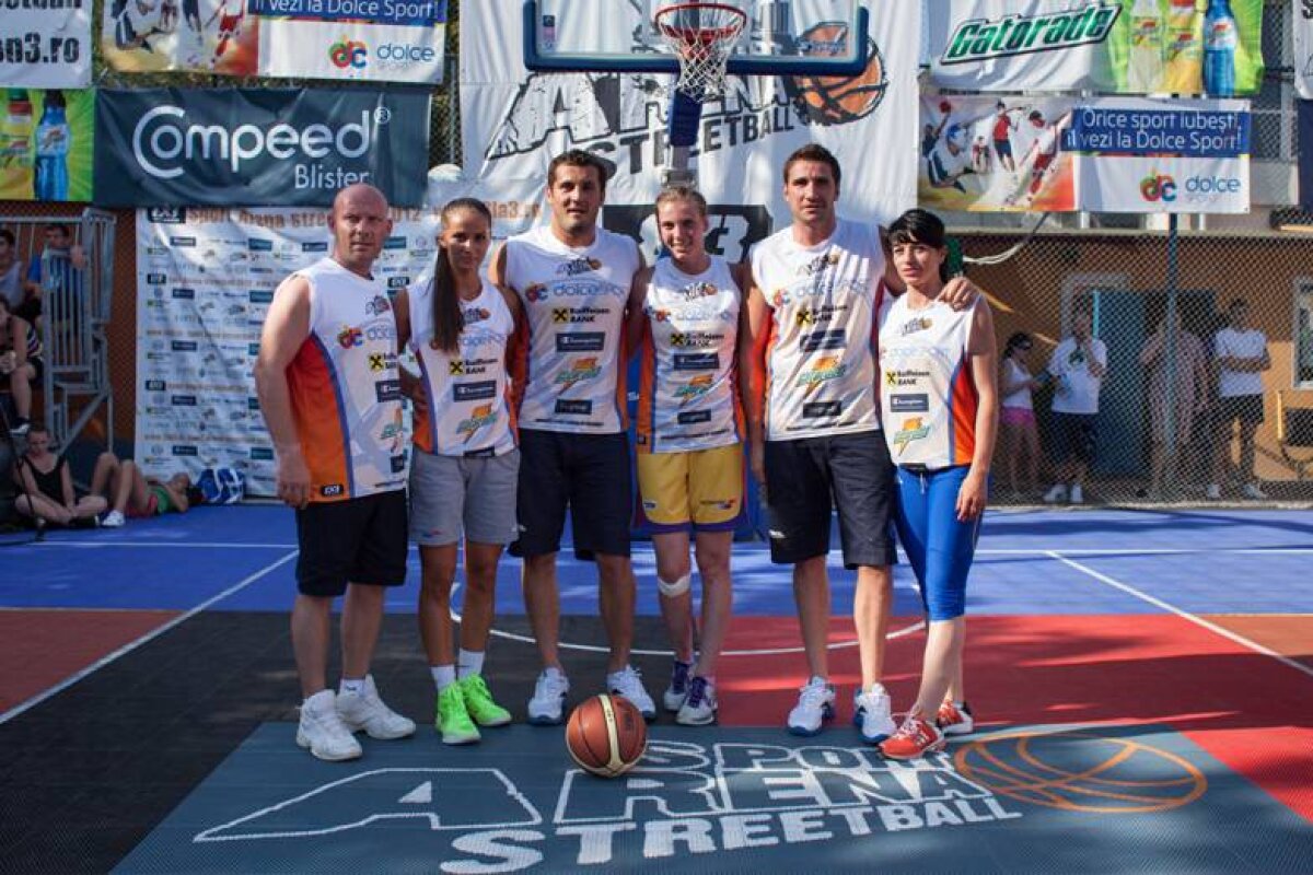 Miodrag Belodedici în duel cu Adrian Bumbescu la Sport Arena Streetball!