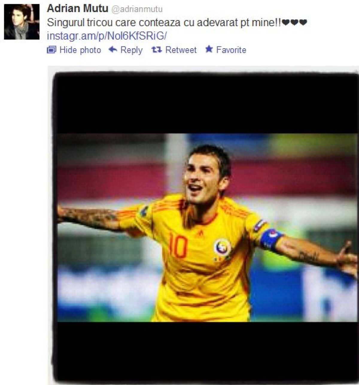 Nici Dinamo, nici Steaua! » Ăsta e singurul tricou care contează pentru Mutu!