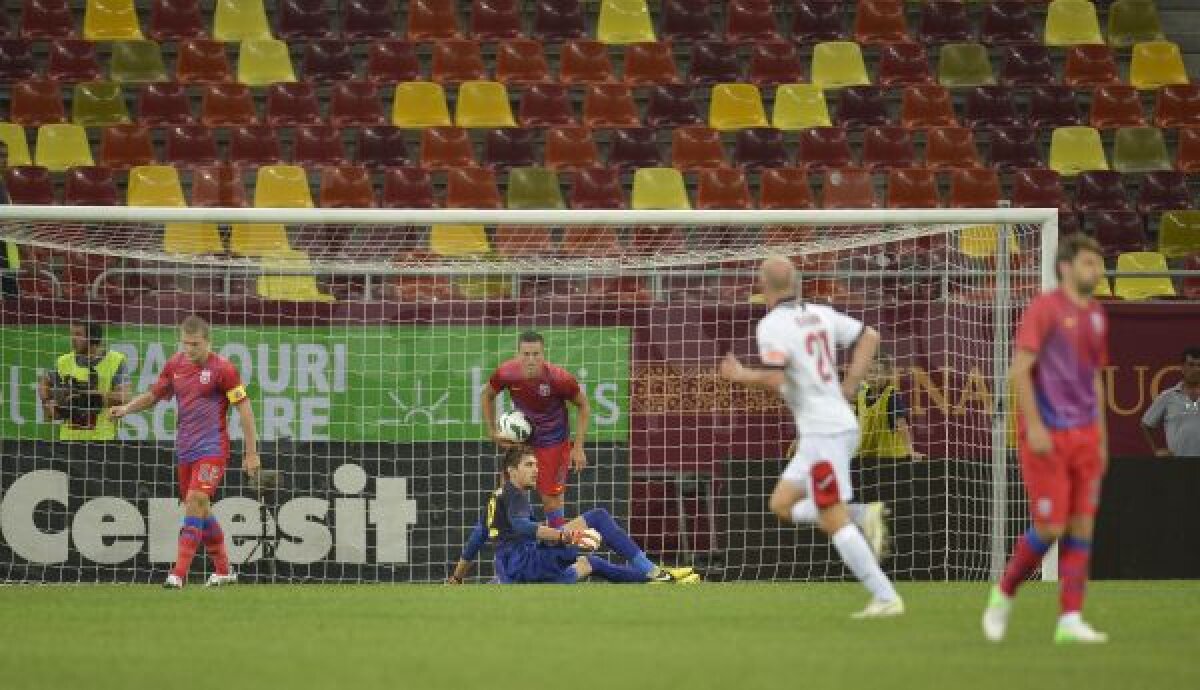 FOTO + VIDEO » Zi ruşinoasă în Europa » Steaua pierde cu 0-1 prima manşă cu Spartak Trnava