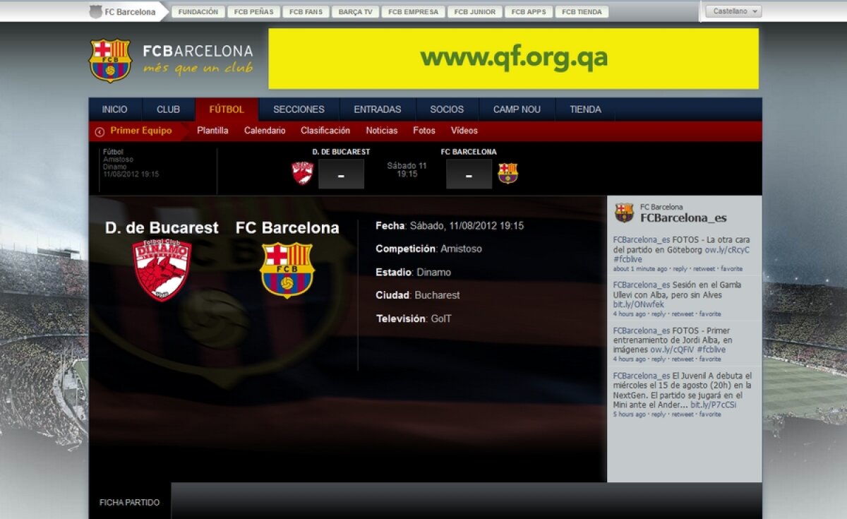 Prima gafă a Barcelonei cu privire la Dinamo » Ce au anunţat catalanii pe site-ul oficial :D
