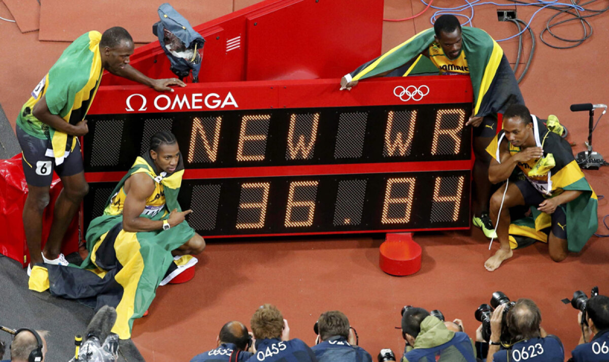 Bolt nu s-a mai oprit! Nou record mondial » Irezistibilul careu de aşi al Jamaicăi este primul care cîştigă 4x100 m în mai puţin de 37 de secunde