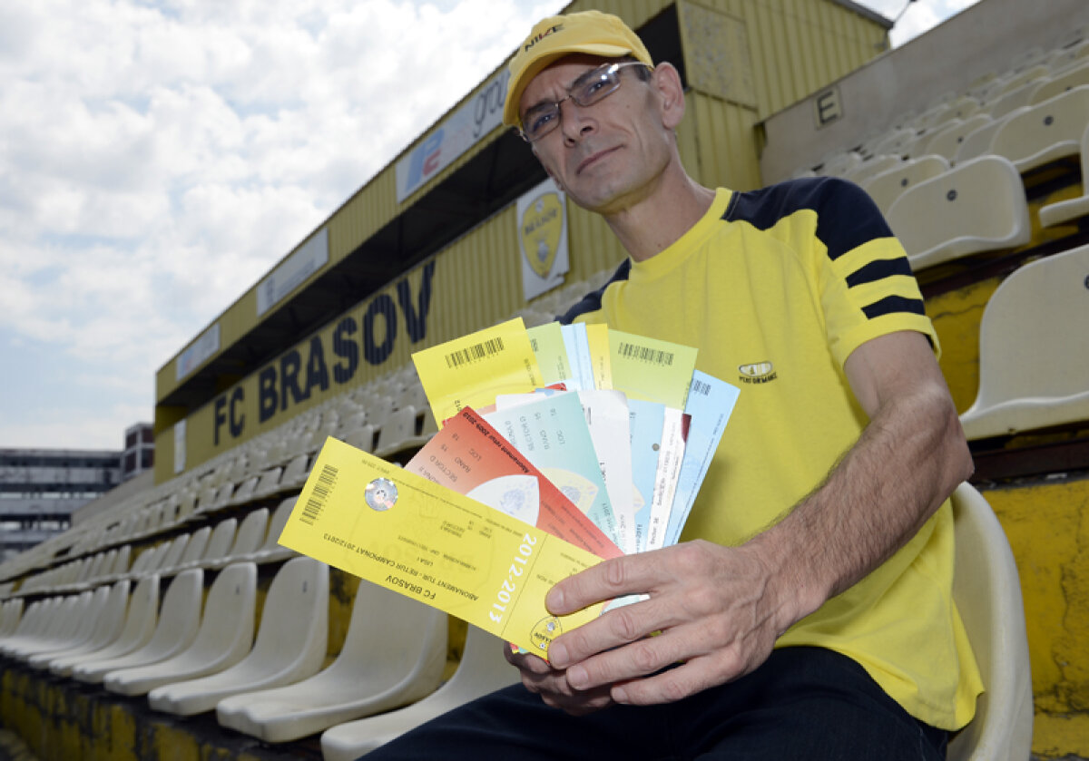 De 35 de ani pe rîndul 15, locul 18! » Povestea suporterului braşovean care stă de-o viaţă pe acelaşi loc în stadion
