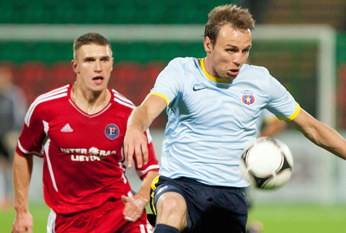 VIDEO Teren sintetic, victorie naturală » Steaua a cîştigat scurt la Vilnius şi a făcut un pas mare spre calificare