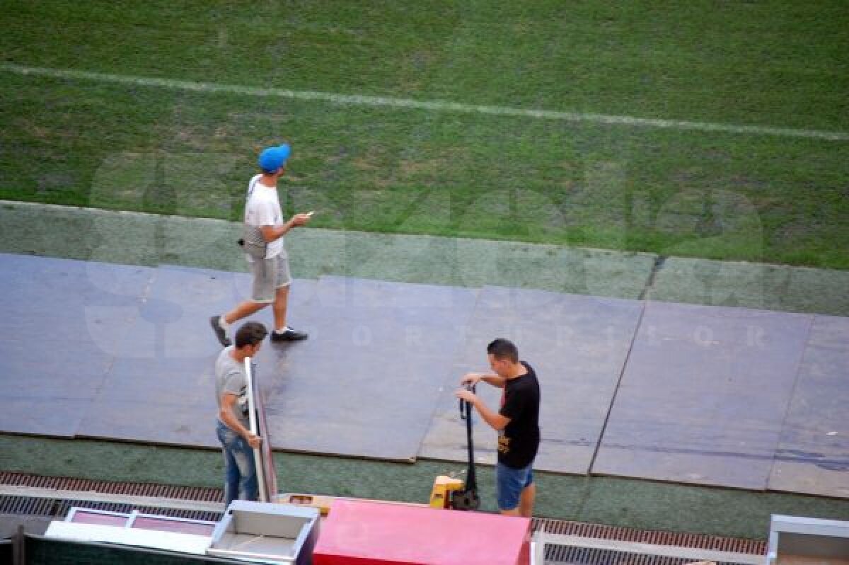 FOTO EXCLUSIV Arena se transformă! » Cel mai modern stadion din România va găzdui mîine concertul trupei Red Hot Chili Peppers