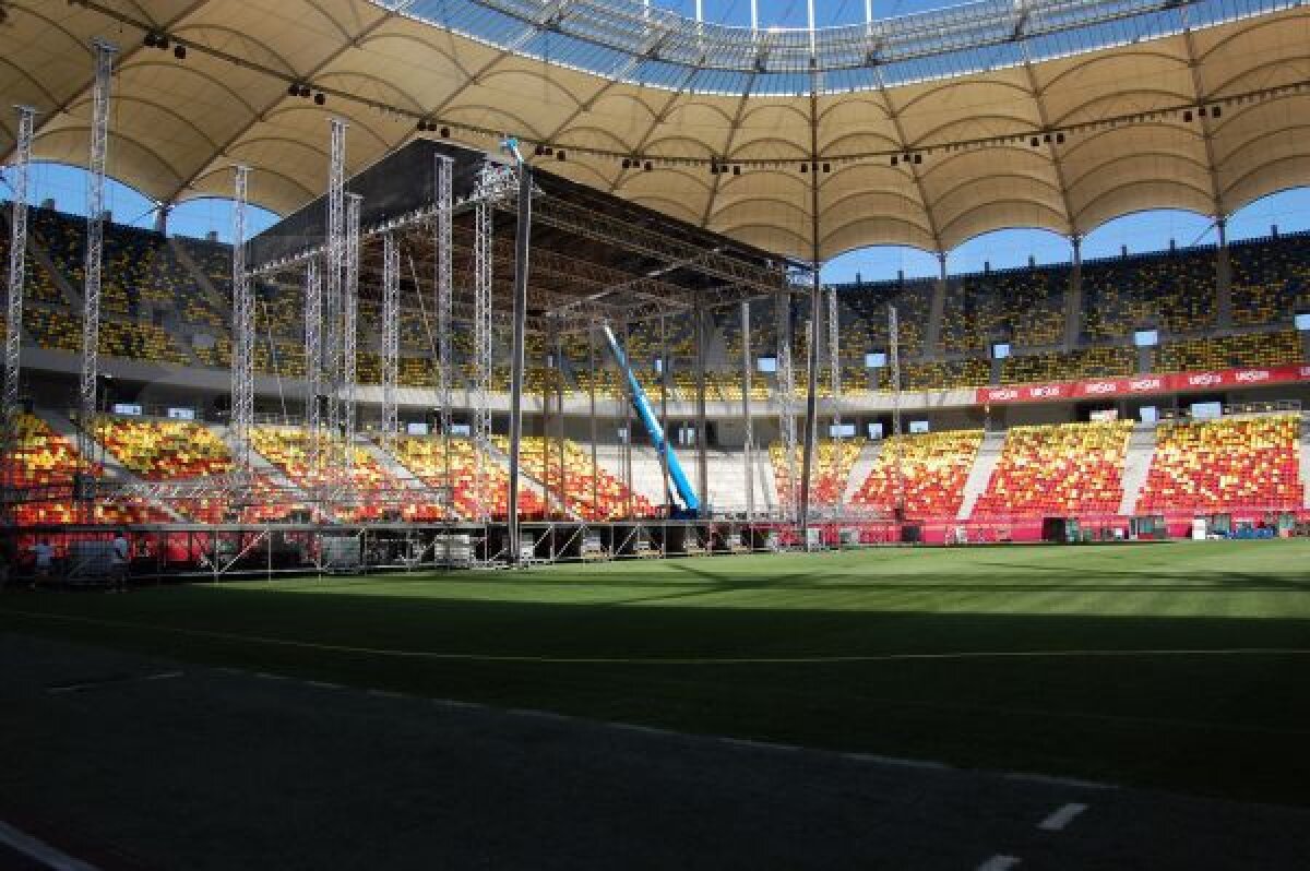 FOTO EXCLUSIV Arena se transformă! » Cel mai modern stadion din România va găzdui mîine concertul trupei Red Hot Chili Peppers