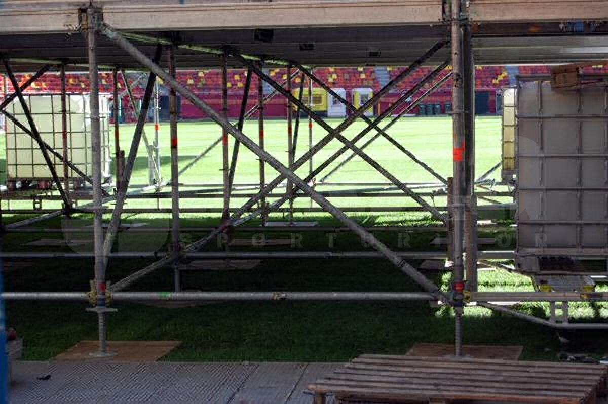 FOTO EXCLUSIV Arena se transformă! » Cel mai modern stadion din România va găzdui mîine concertul trupei Red Hot Chili Peppers