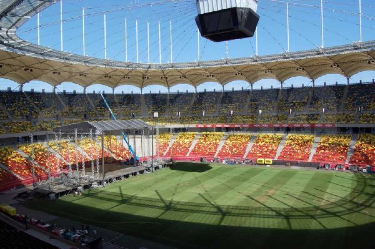 FOTO EXCLUSIV Arena se transformă! » Cel mai modern stadion din România va găzdui mîine concertul trupei Red Hot Chili Peppers