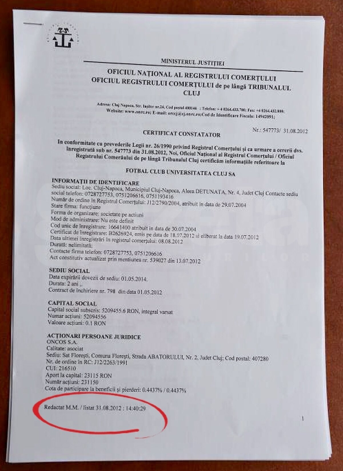 EXCLUSIV FOTO Haos la Cluj! Walter ÎNCALCĂ dur regulamentul! Anamaria Prodan nu are drept de semnătură la ”U”!