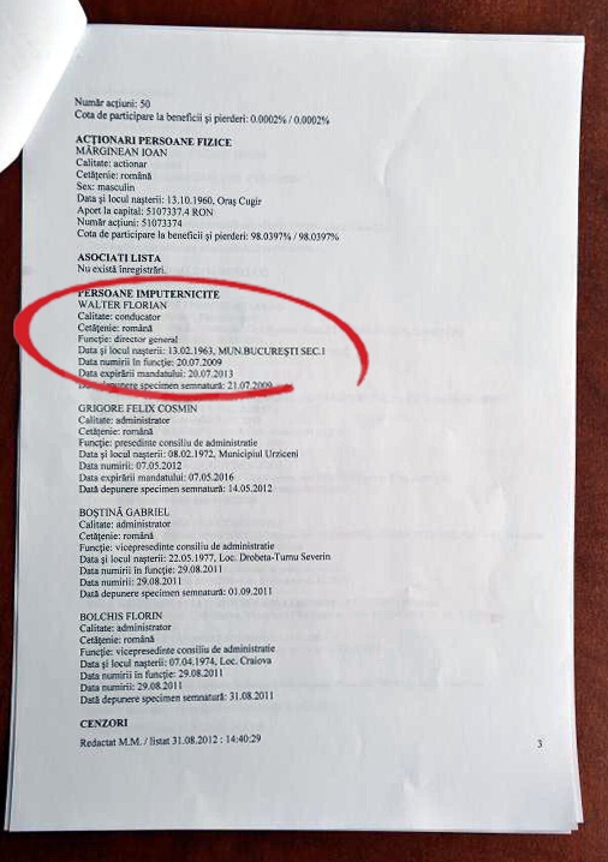 EXCLUSIV FOTO Haos la Cluj! Walter ÎNCALCĂ dur regulamentul! Anamaria Prodan nu are drept de semnătură la ”U”!