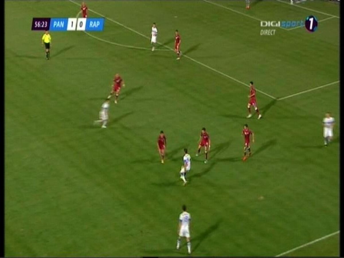 FOTO şi VIDEO Fază de manual la al doilea gol al celor de la Pandurii cu Rapid » O pasă a scos 3 adversari din joc